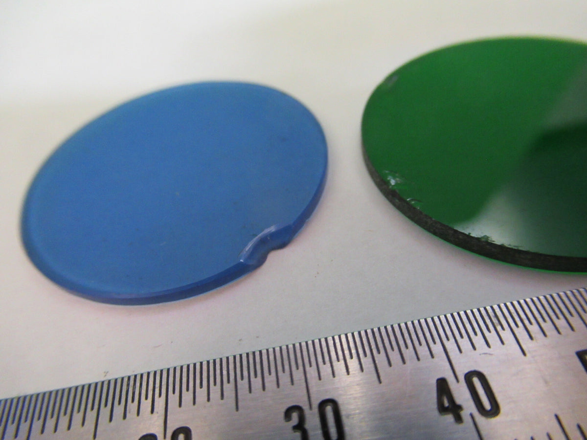 Bausch & Lomb blue + green filters Glass Microscope Part