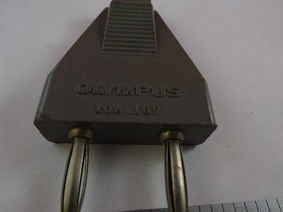 MICROSCOPE PART OLYMPUS JAPAN POWER ADAPTER PLUG 10A 10V AS IS BIN#N2-E-04