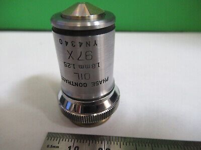BAUSCH LOMB PHASE OBJECTIVE 97X LENS OPTICS MICROSCOPE PART as pictured R9-A-15