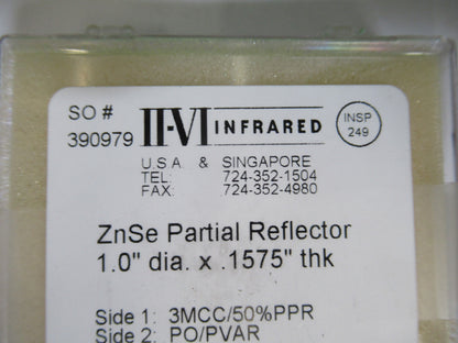 Optical Zinc Selenide ZnSe Lens Ii-iv Infrared Optics