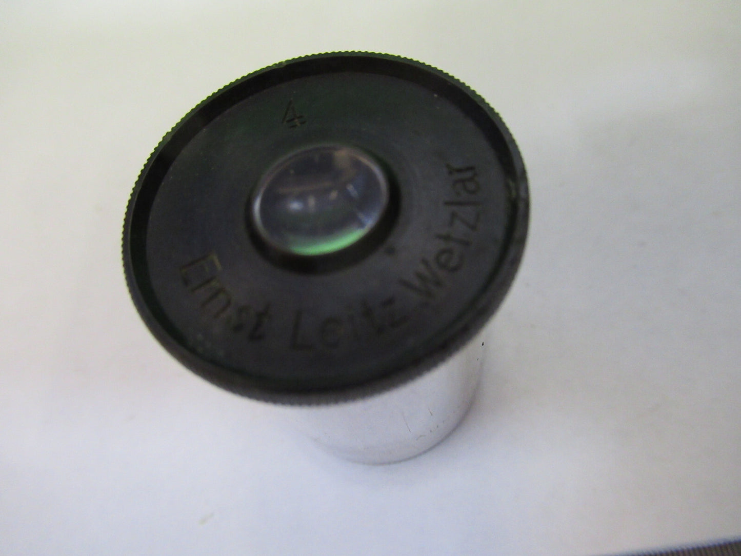 Antique Brass Ernst Leitz Germany "4" Ocular Eyepiece Microscope Part AS Pic