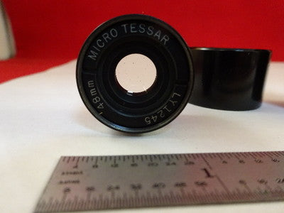 MICROSCOPE PART TESSAR BAUSCH LOMB OBJECTIVE LENS 48 mm OPTICS AS IS #Y7-H-94