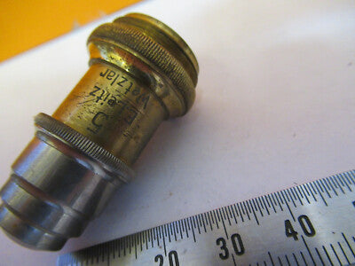 ERNST LEITZ GERMANY OBJECTIVE OPTICS LENS MICROSCOPE PART AS PICTURED &H1-B-17