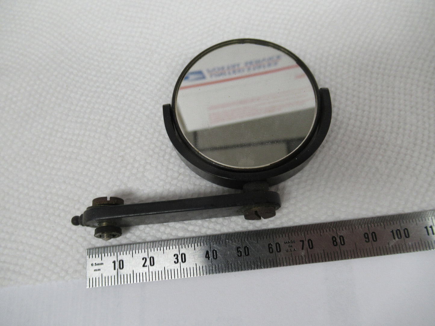 ANTIQUE BAUSCH LOMB MIRROR ASSEMBLY OPTICS MICROSCOPE PART AS PICTURED w1-a-64