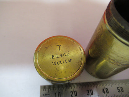ANTIQUE ERNST LEITZ GERMANY EMPTY BRASS CAN MICROSCOPE PART AS PICTURED T1-A-66