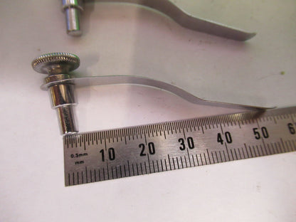 ANTIQUE PAIR OF CLIPS BAUSCH LOMB MICROSCOPE PART AS PICTURED U9-A-44