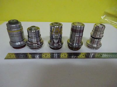 Lot Microscope Part Objective Assorted Optics