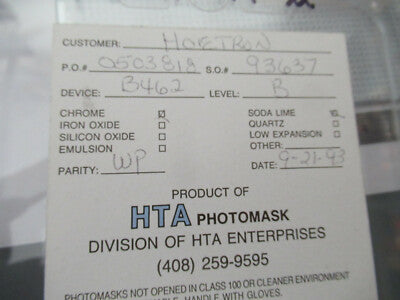 Collectable Photomask Hoetron Electronic Components Rare