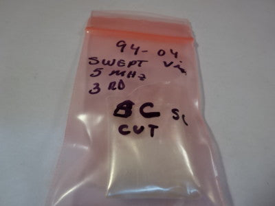 Lot 4 Ea Swept Quartz Blanks Sc cut 5 MHz 3rd Frequency Control Resonator