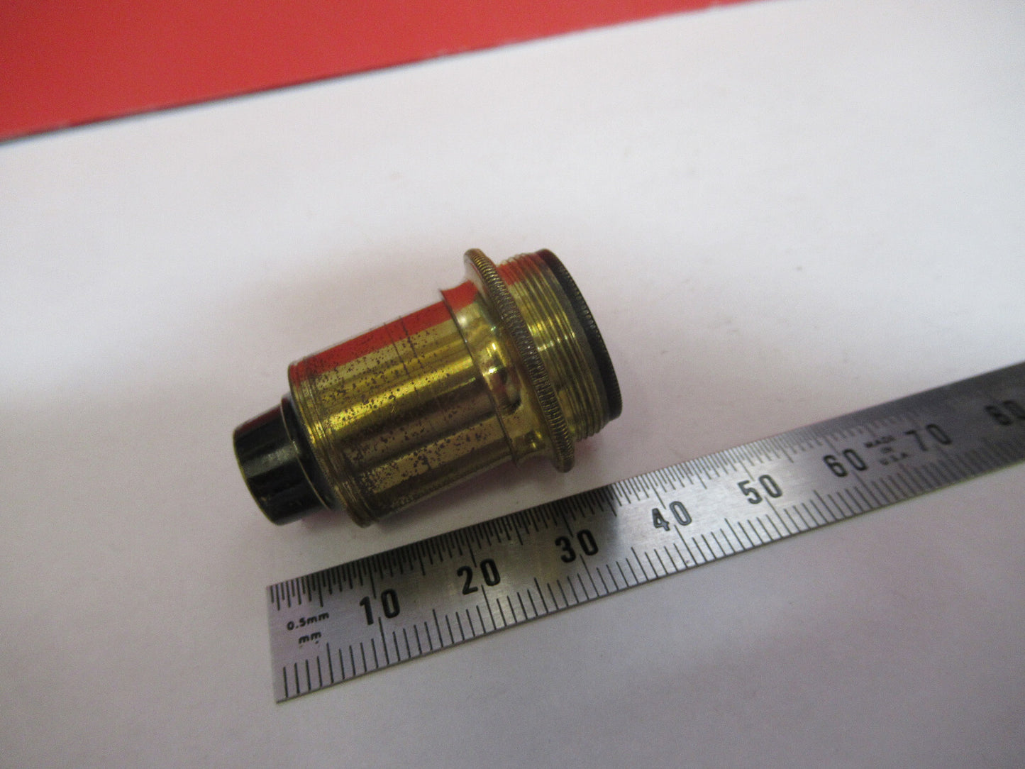 ANTIQUE BRASS WATSON LENS OBJECTIVE MICROSCOPE AS PICTURED &F8-A-76