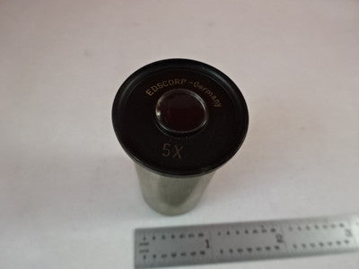 MICROSCOPE PART EDSCORP GERMANY OCULAR EYEPIECE 5X OPTICS AS IS B#N7-F-01