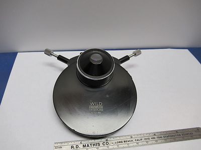 WILD M20 HEERBRUGG SWISS DARK PHASE CONDENSER MICROSCOPE PART OPTICS AS IS 85-58