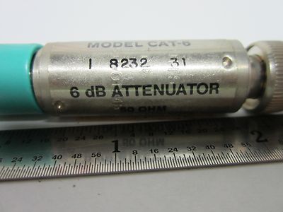 MINI CIRCUITS ATTENUATOR CAT-6 6 dB BNC FREQUENCY RF MICROWAVE AS IS BIN#FI-V-62