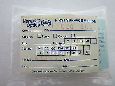 OPTICAL FIRST SURFACE MIRROR NEWPORT LASER OPTICS ??  BIN#3