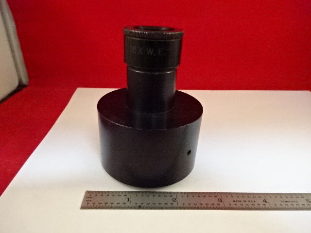 Microscope Part Rare 15X Wf Eyepiece Large Dovetail Lens Optics