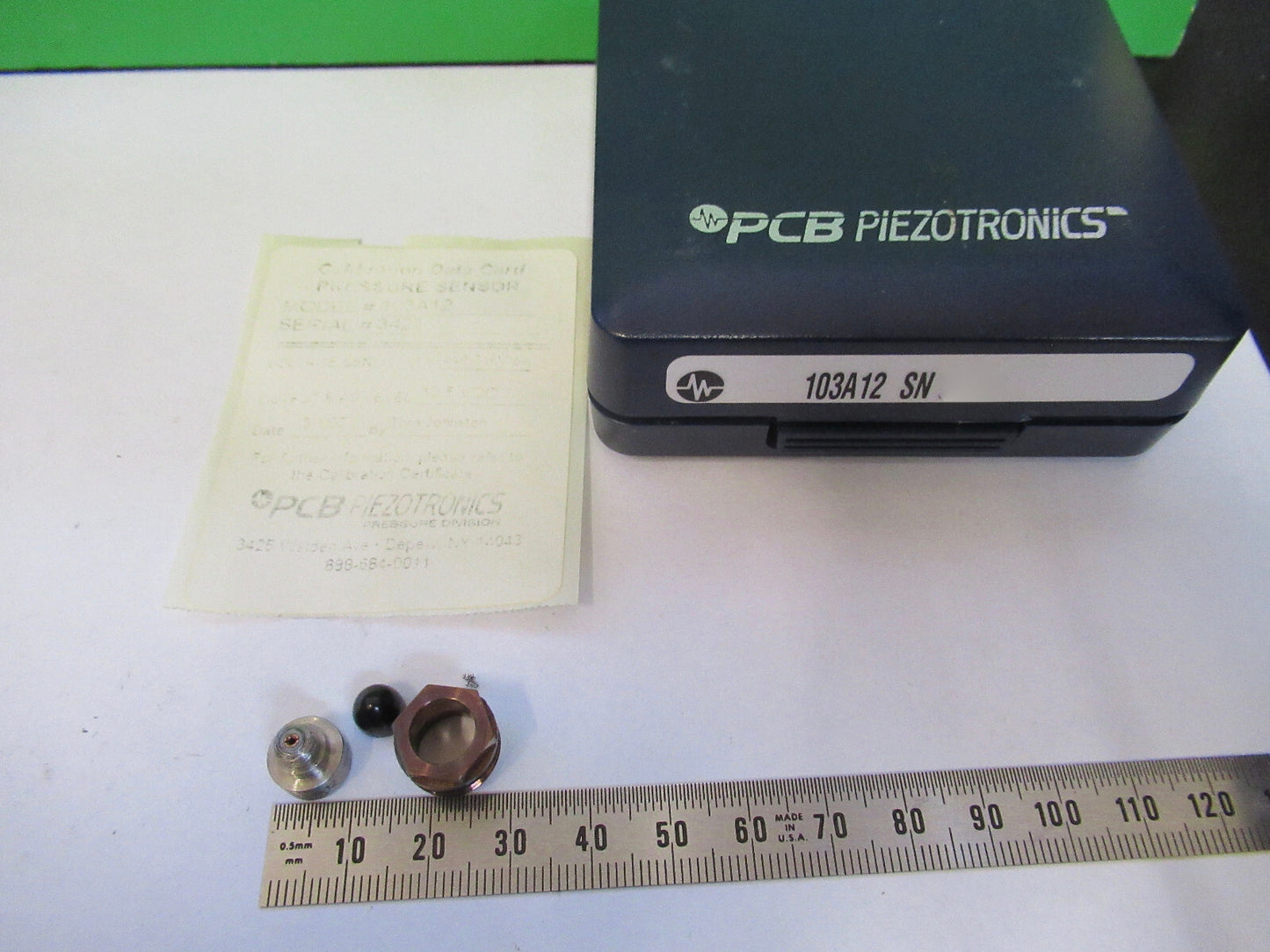 PCB PIEZOTRONICS 103A12 PIEZO PRESSURE SENSOR  MICROPHONE AS PICTURED #Z6-A-67