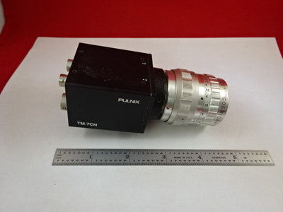 Microscope Part Inspection Camera Pulnix TM-7CN Cosmicar Lens