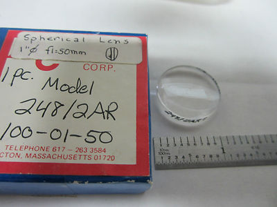 Optical Lens Spherical 25.4 mm Dia Fl 50 mm Arc Optics