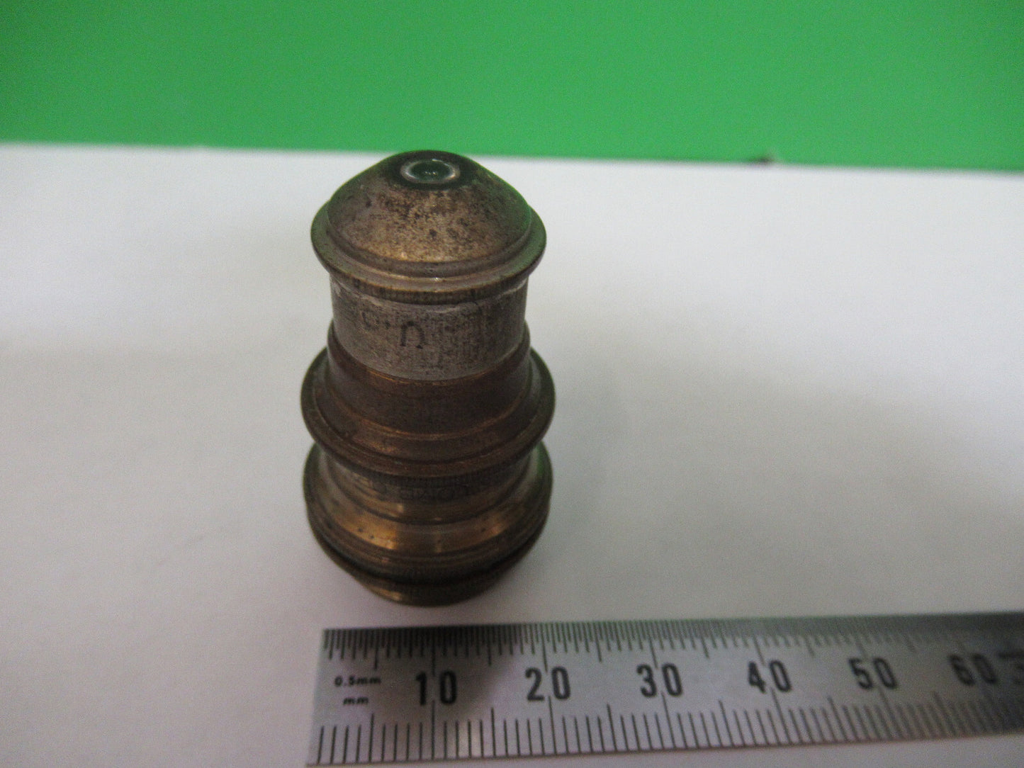 ANTIQUE BRASS OBJECTIVE BAUSCH LOMB MICROSCOPE PART AS PICTURED X6-A-52