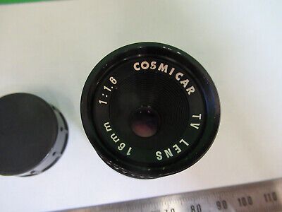 COSMICAR TV LENS INSPECTION 16mm OPTICS MICROSCOPE PART AS PICTURED &Q9-A-132