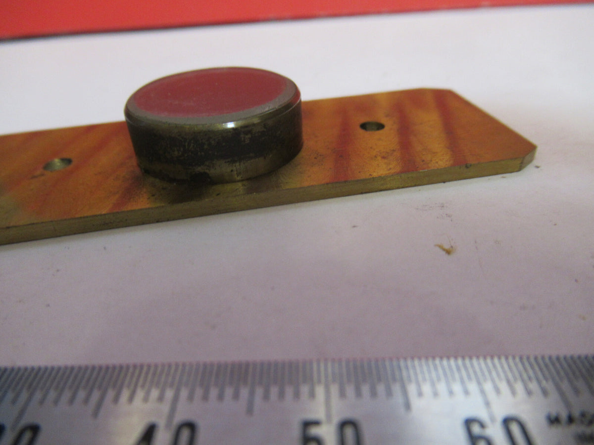 ANTIQUE BRASS COMPRESSORIUM STAGE LONDON MICROSCOPE PART AS PICTURED F8-A-40