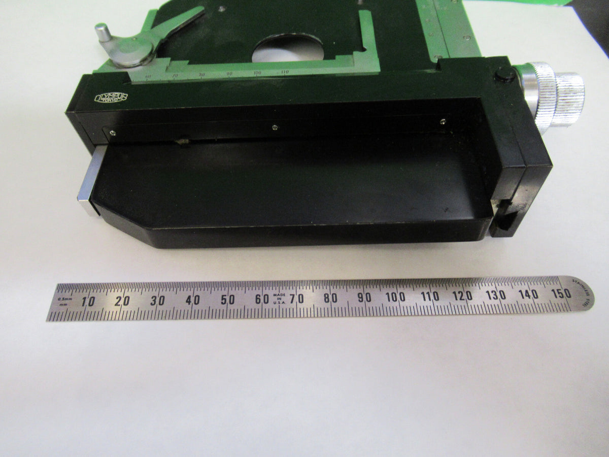 OLYMPUS JAPAN XY STAGE TABLE CLIPS MICROSCOPE PART AS PICTURED X4-A-25