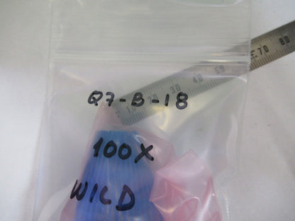 HI 100X OBJECTIVE WILD HEERBRUGG SWISS MICROSCOPE PART AS PICTURED Q7-B-18