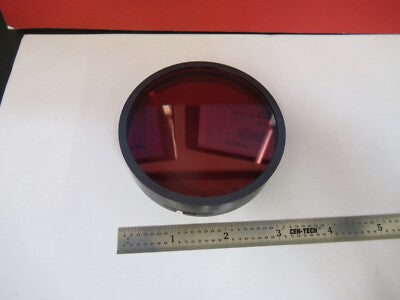 Optical Flat Glass Mil Spec Mounted Red Filter Optics