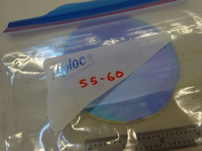 Rare Sapphire Wafer Coated with Platinum + Strontium Titanate