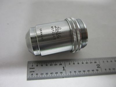 MICROSCOPE PART LEITZ GERMANY 10X OBJECTIVE  OPTICS AS IS BIN#Q7-10