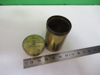 Antique Brass Henry Crouch London Empty Objective Canister