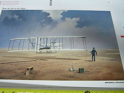 VINTAGE GENERAL DYNAMICS POSTER 1990 CUNNINGHAM 17 ZOLL VORDER- UND RÜCKSEITE BEDRUCKT