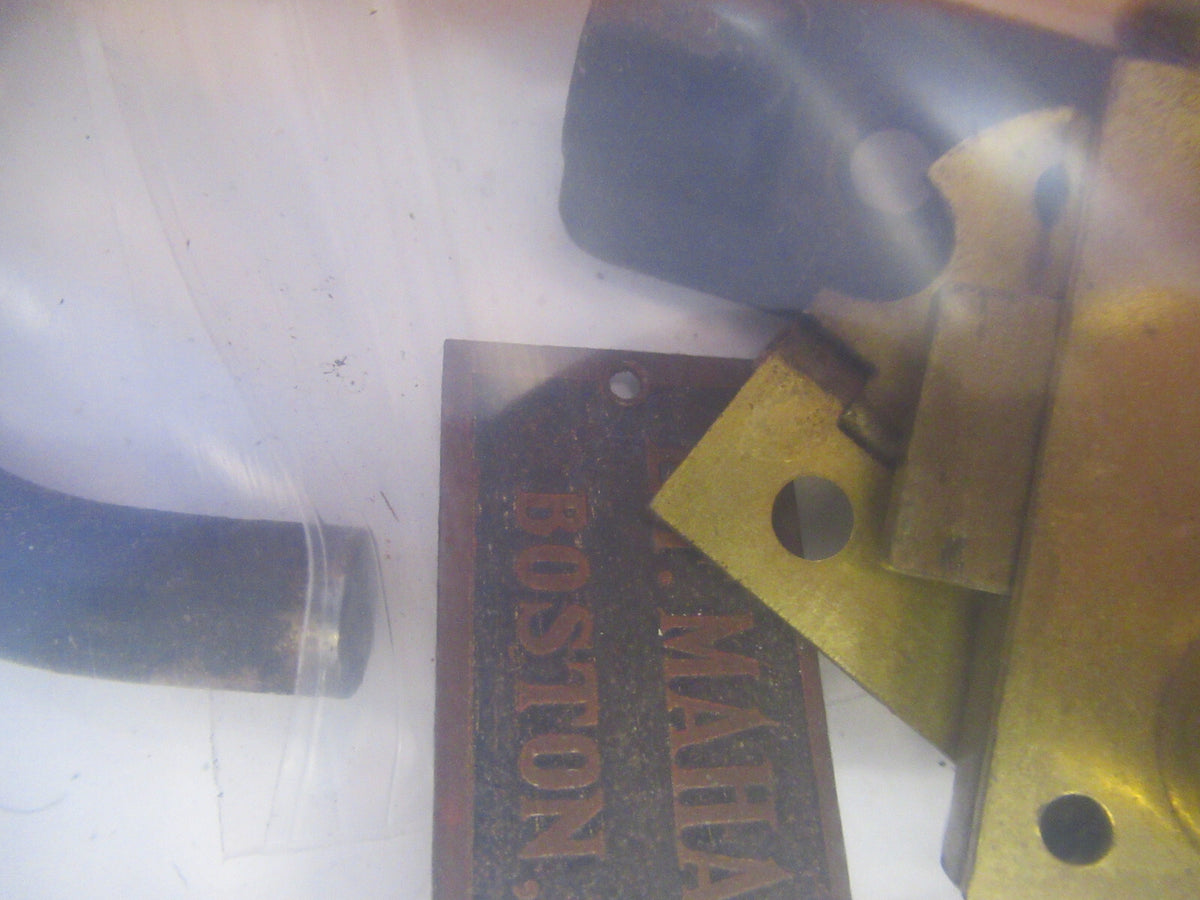 Antique Bausch & Lomb Lock with Key Parts Microscope Wood Box