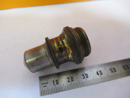 ANTIQUE BRASS BAUSCH LOMB OBJECTIVE 1/12 MICROSCOPE PART AS PICTURED Y3-A-46