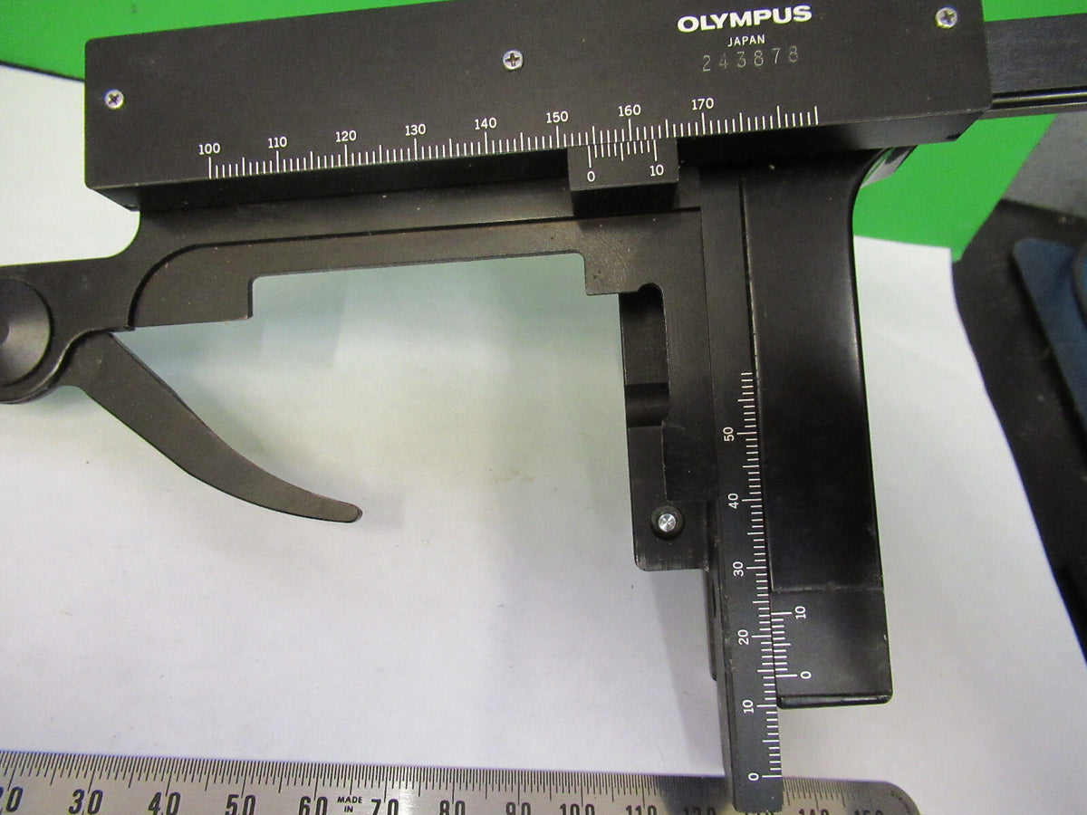 OLYMPUS JAPAN CLIPS XY STAGE MICROSCOPE PART AS PICTURED 82-A-52