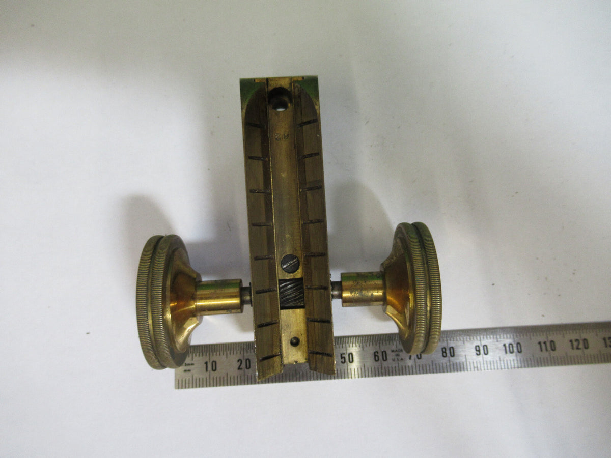 AO SPENCER BRASS SUBSTAGE KNOBS ANTIQUE MICROSCOPE PART AS PICTURED &H7-B-23