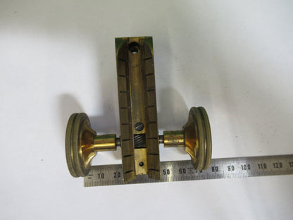 AO SPENCER BRASS SUBSTAGE KNOBS ANTIQUE MICROSCOPE PART AS PICTURED &H7-B-23