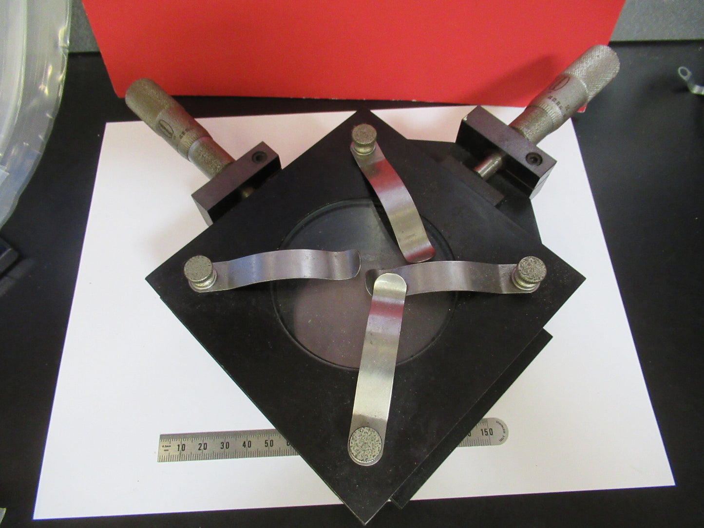 BARNES  WILDER STAGE XY TABLE WORKS OK  MICROSCOPE PART AS PICTURED  S3-B-87