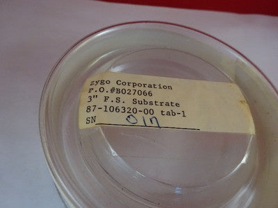 Optical Fused silica Flat Zygo 1/10 Wave 3" Diameter Laser Optics