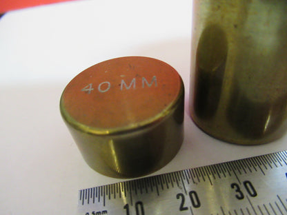 EMPTY BRASS CONTAINER for MICROSCOPE OBJECTIVE PART AS PICTURED #B7-A-73