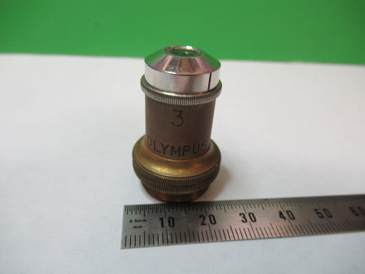 Microscope Olympus japan antique Objective "3" Optics Lens