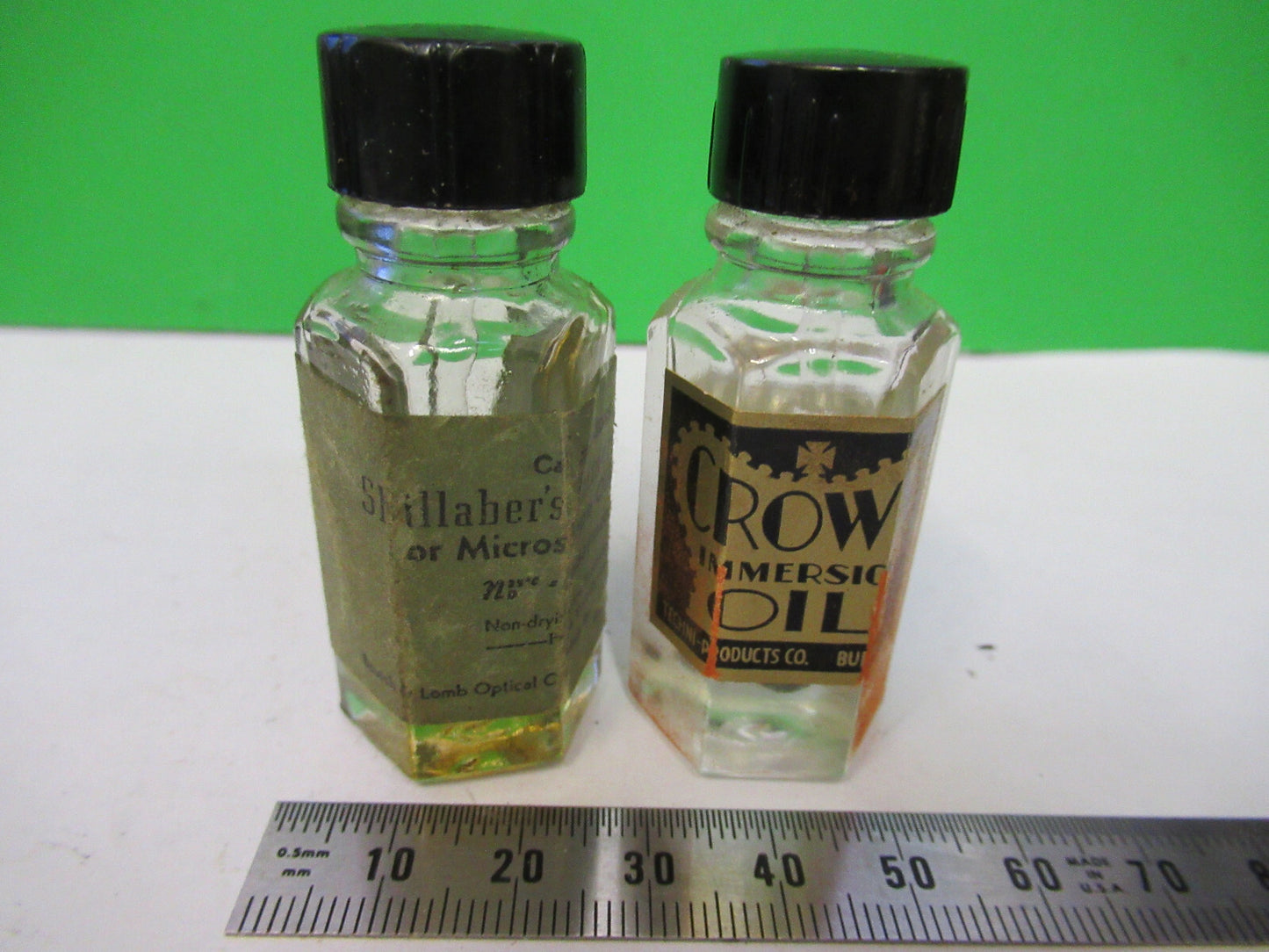 Bausch & Lomb Lot Immersion Oil Antique Bottle Microscope Part