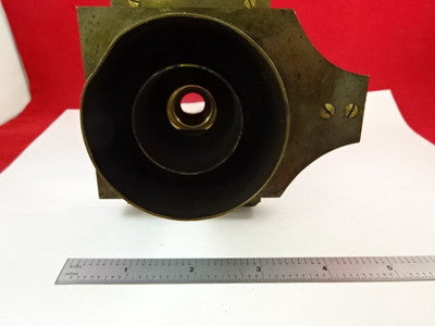 Antique Brass Rare Microscope Part Lens Tubus Stage Optics
