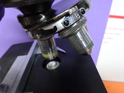 BRASS MICROSCOPE SPENCER ANTIQUE AMERICAN OPTICS &IL-2-20