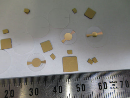 Lot Blanks Piezoelectric Quartz Crystal X-y-cut Gold Coated Piezo Sensor