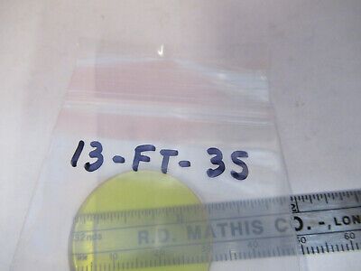 BAUSCH LOMB YELLOW GLASS FILTER MICROSCOPE PART OPTICS AS PICTURED &13-FT-35