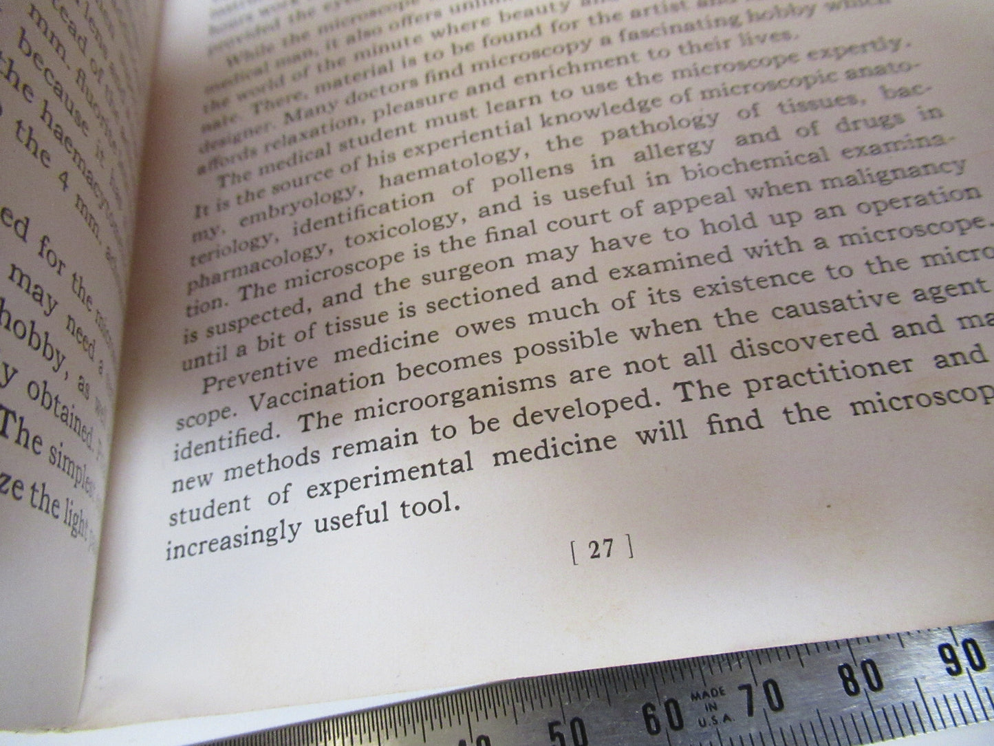 Medicine Booklet 1937 Antique Microscope Part