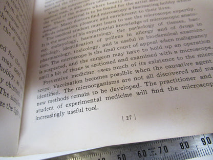 Medicine Booklet 1937 Antique Microscope Part