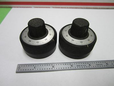 MICROSCOPE PART PAIR KNOBS ZEISS GERMANY BIN#R1-13