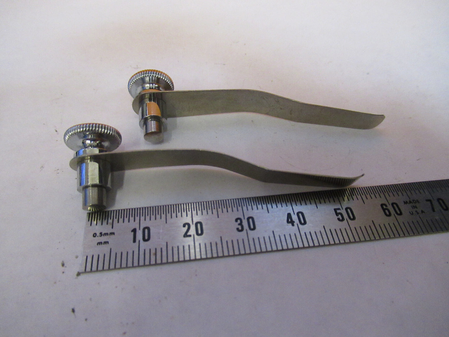 Antique Spencer Lens Co. American Optical Co. Pair Clips American Optics Microscope